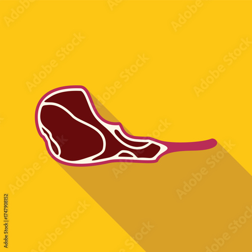 Grilled lamb chop meat icon representing cooking, food, protein, and delicious meals