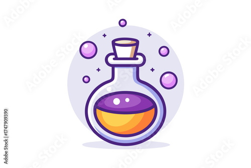 Potion with spark ring icon magical potion glowing effects