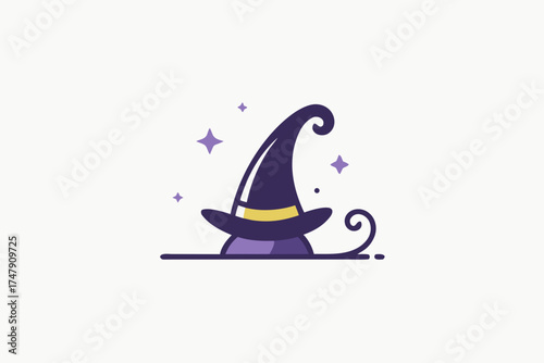 Tiny witch hat icon miniature hat small elegant pointed design