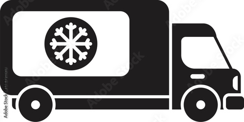 Refrigerated truck ensuring temperature controlled transportation of perishable goods, maintaining quality and safety