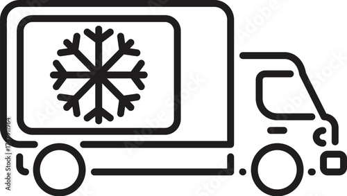 Refrigerated truck ensuring freshness and quality of temperature sensitive products during transportation