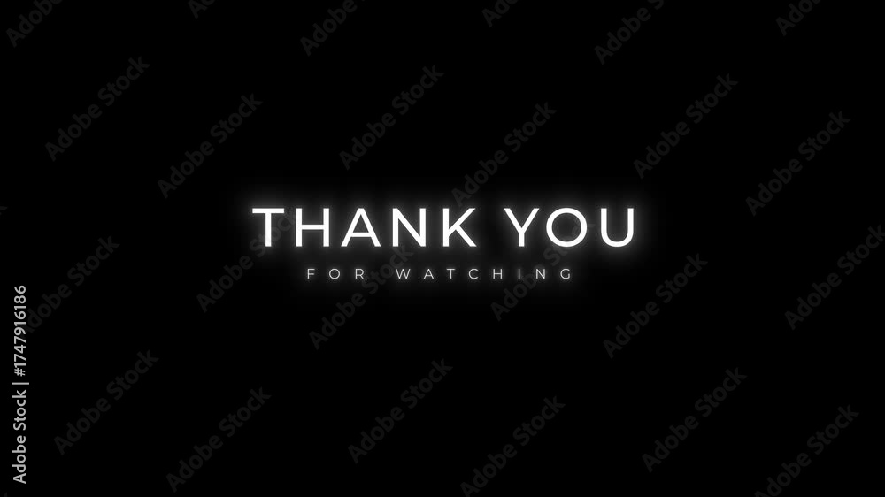 Shine out zoom elegant Thank you for watching motion video. Suitable for video end screen for your company, streaming and broadcasting social media motion design element