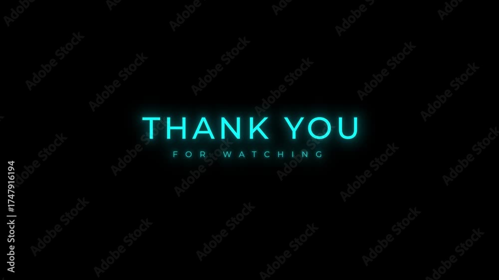 Shine out zoom elegant Thank you for watching motion video. Suitable for video end screen for your company, streaming and broadcasting social media motion design element