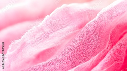 Close up soft pink fabric texture background for design element in concept sweet