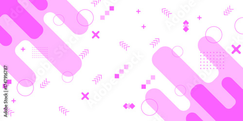 Minimal abstract geometric shape background with awesome color combination art illustration design