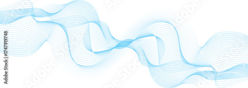 abstract illustration of blue colored motion wave lines background
