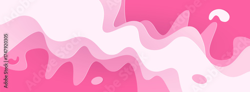 3D abstract background ,pink paper cut shapes. Vector design layout for business presentations, flyers, posters and invitations
