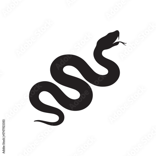 black snake vector illustration