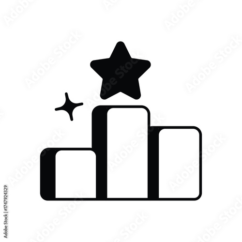 Leaderboard icon with white background vector stock illustration
