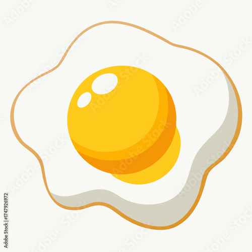 fried egg vector illustration