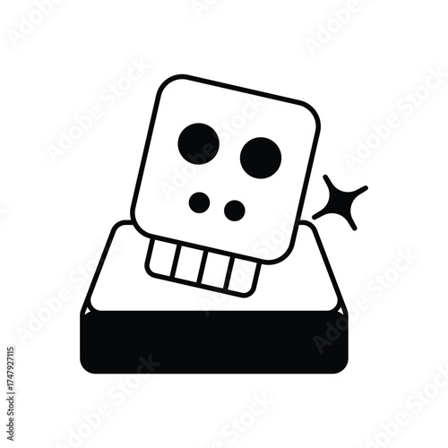 Game over icon with white background vector stock illustration