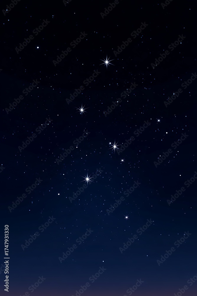 Fototapeta premium Vast expanse of a dark night sky filled with countless bright stars and distant celestial bodies creating a magical cosmic panorama