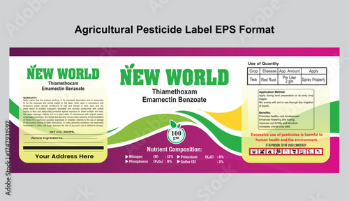 Clean and Minimal Agricultural Pesticide Product Label Design