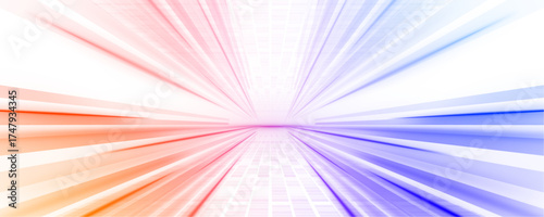 Neon light lines form an abstract grid in motion, simulating futuristic roads. Perfectly loops across screen for tech promos. Modern speed effect in PNG format.