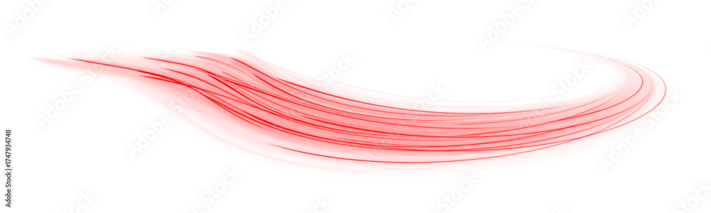 Obraz premium Red neon streaks flash intensely against a dark backdrop, creating a sense of urgency and power. The glow is vibrant and energetic. Ideal for gaming and esports visuals. PNG