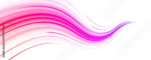 Bright pink light streaks spiral dynamically, creating a lively motion effect. The glowing neon accentuates energy and creativity. Ideal for artistic and tech designs. PNG
