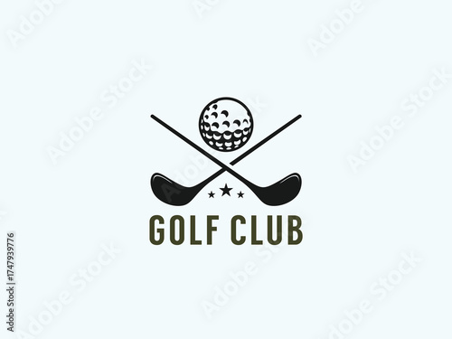 Golf logo design vector template 