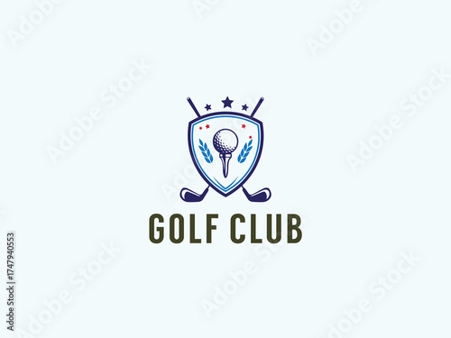 Golf logo design vector template 