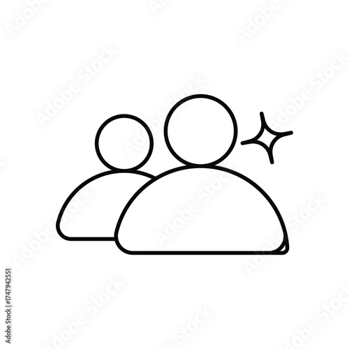 Multiplayer icon with white background vector stock illustration