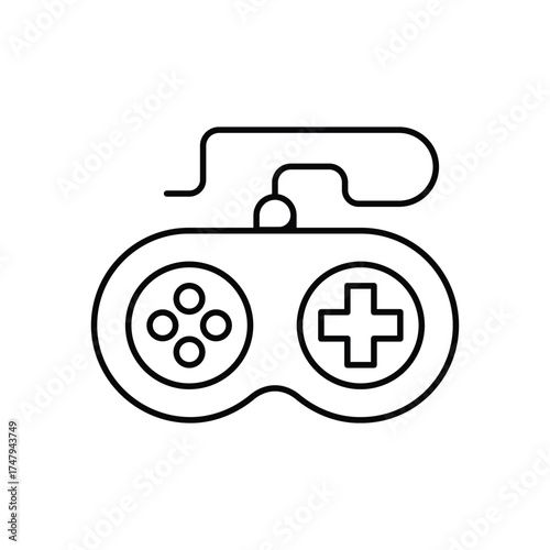 Gamepad icon with white background vector stock illustration