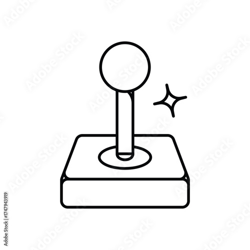 Joystick icon with white background vector stock illustration