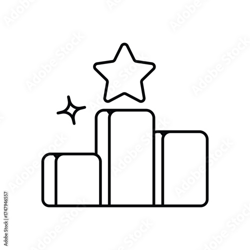 Leaderboard icon with white background vector stock illustration