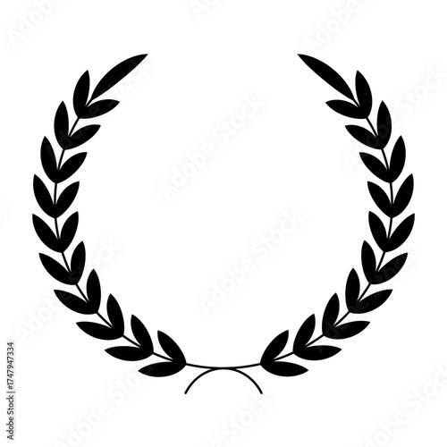 Symbol of victory, honor, success, achievement, and glory. Vector illustration. Laurel wreath icon set. Vintage Greek olive foliate ornaments pack. Vintage laurel wreaths. Retro laurel wreaths set.