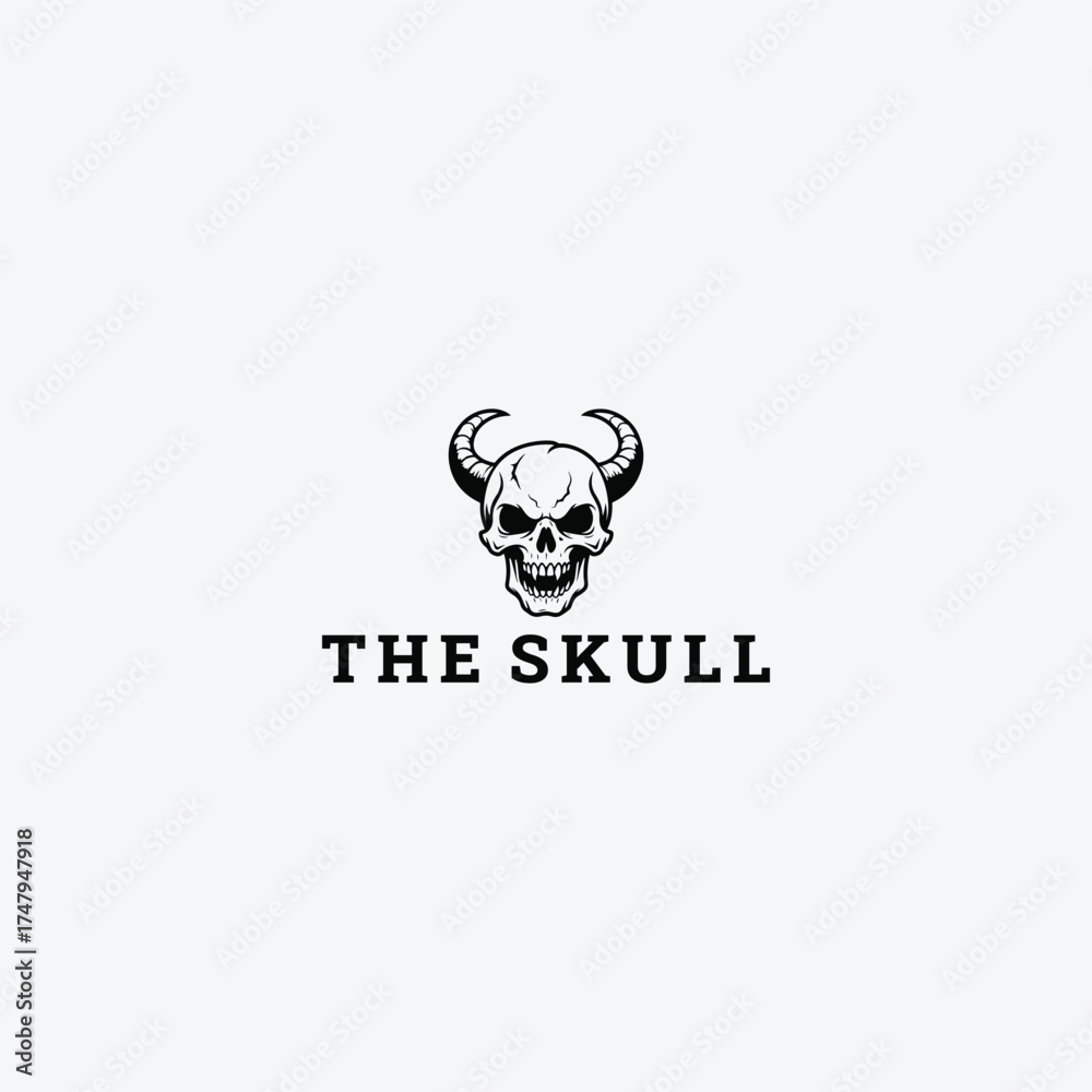 Fototapeta premium Skull logo vector icon template design