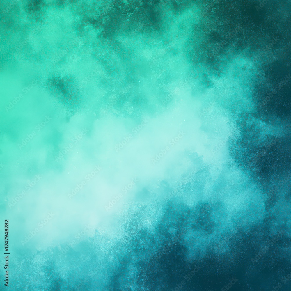Obraz premium Oceanic Abstract: An ethereal, underwater-inspired composition, where shades of teal and turquoise blend into an enchanting display of aquatic artistry.