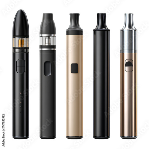 Assorted Vape Devices with Different Mouthpiece Design