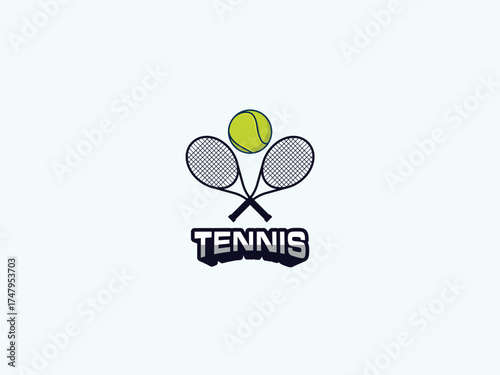 Tenis logo design vector template 