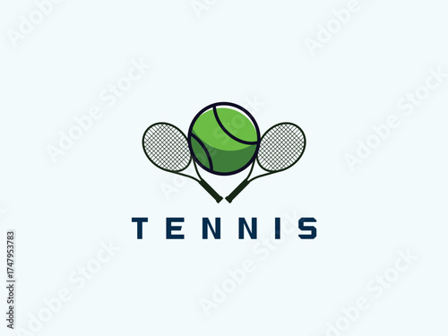 Tenis logo design vector template 