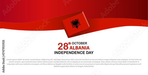 Albania Independence Day Banner – 28 October Celebration Design
