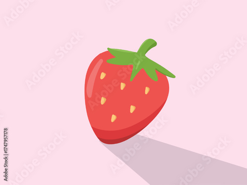1.Fresh Strawberries: Vector illustration of a ripe and tempting red strawberry, perfect for food, drink or health themed designs.