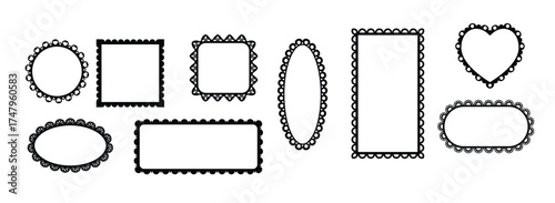 scallop lace edge frames and borders ribbons