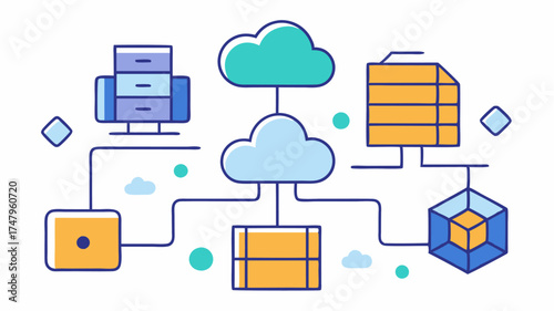 Storage Solutions A visual representation of various cloud storage options including object storage block storage and file storage with distinct icons and characteristics.