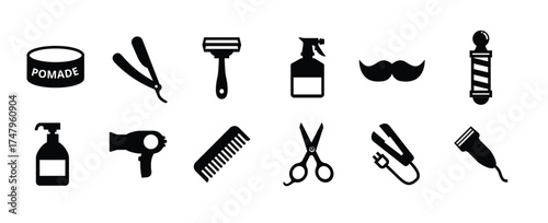 Set of  Scissors  vector illustration