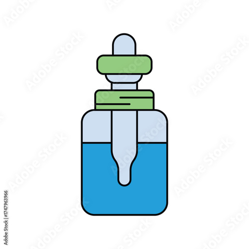 serum icon with white background vector stock illustration