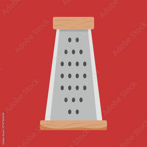 Kitchen tool used for grating cheese and vegetables in home cooking