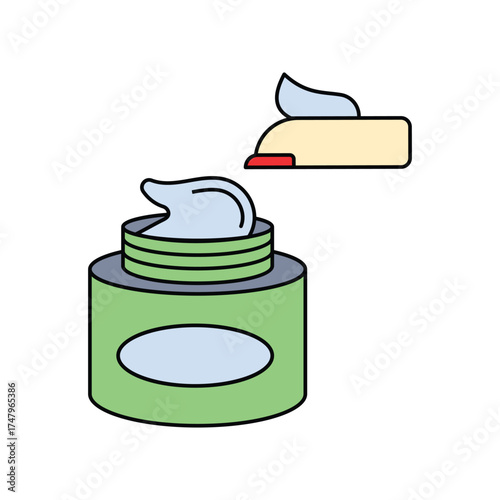 Cream icon with white background vector stock illustration
