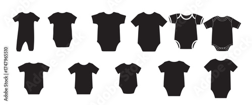 onsie silhouette white background vector illustration