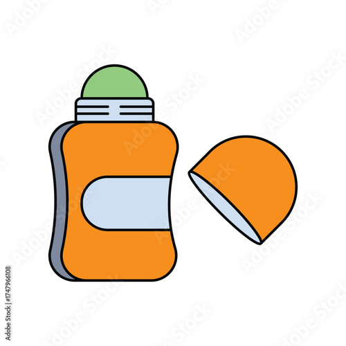 Roll On icon with white background vector stock illustration