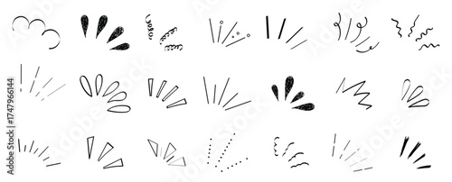 pop line frame comic anime effect healine mark suprise vector illustration
