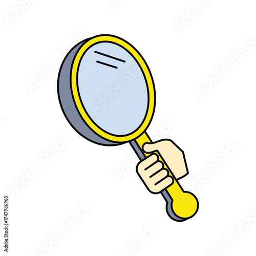 Hand Mirror icon with white background vector stock illustration