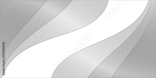 3D striped wallpaper pattern. Wavy curved lines. Can be used for design element, decorative background and stretch ceiling decoration.