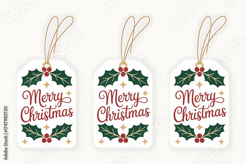 Festive gift tags display 