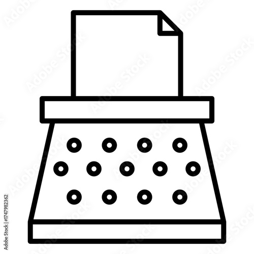 Outline Icon of Stenography Device