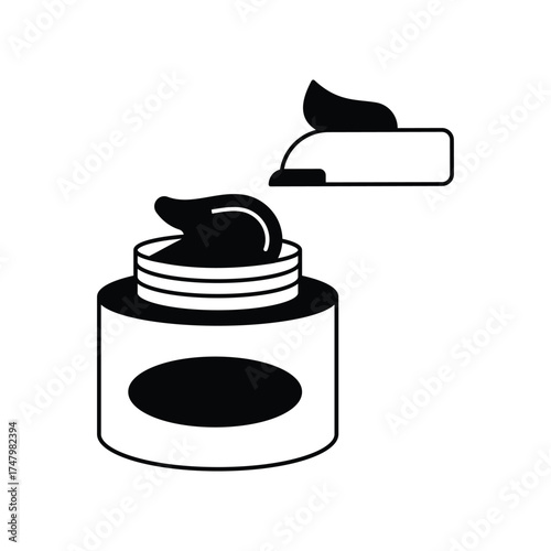 Cream icon with white background vector stock illustration