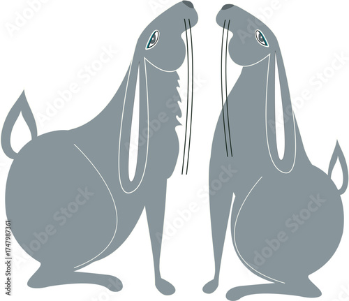 Hares vector. 
