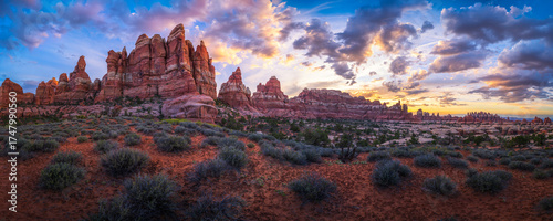 hiking near moab in canyonlands the needles in utah, usa